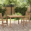 Image de Table a manger fixe sans tiroir carre en Teck L 110 cm