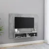Image de Meuble TV mural Gris béton 120x23,5x90 cm Bois d'ingénierie