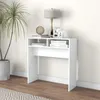 Image de Table console blanc 78x30x80 cm bois d ingénierie