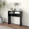 Image de Table console noir 78x30x80 cm bois d ingénierie