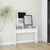 Image de Table console blanc 105x30x80 cm bois d ingénierie