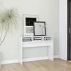 Image de Table console blanc brillant 105x30x80 cm bois d ingénierie