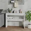 Image de Table console blanc brillant 102x30x80 cm bois d ingénierie