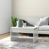 Image de Table basse blanc brillant 68x50x38 cm bois d ingénierie