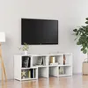 Image de Meuble TV Blanc brillant 104x30x52 cm Bois d ingénierie