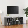 Image de Meuble TV Gris brillant 104x30x52 cm Bois d ingénierie