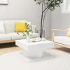 Image de Table basse Blanc 57x57x30 cm Bois d ingénierie