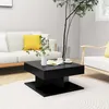 Image de Table basse Noir 57x57x30 cm Bois d ingénierie