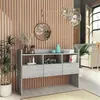 Image de Buffet Gris béton 105x30x70 cm Bois d'ingénierie