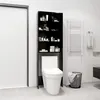 Image de Meuble pour machine à laver noir 64x24x190 cm