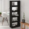 Image de vidaXL Bibliothèque/Séparateur de pièce Noir 60x30x167,5 cm Pin massif808177