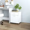 Image de Armoire à roulettes Blanc 45x38x54 cm Bois d’ingénierie