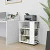 Image de Armoire à roulettes Blanc 60x35x75 cm Bois d'ingénierie