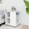 Image de Armoire à roulettes Blanc 60x53x72 cm Bois d’ingénierie