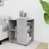 Image de vidaXL Armoire à roulettes Gris béton 60x53x72 cm Bois d'ingénierie808462