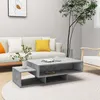 Image de Table basse Gris béton 105x55x32 cm Bois d'ingénierie