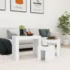 Image de Tables basses gigognes 3 pcs Blanc Bois d'ingénierie