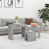 Image de Tables basses gigognes 3 pcs Gris béton Bois d ingénierie