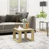 Image de vidaXL Bijzettafel 50x50x35 cm bewerkt hout sonoma eikenkleurig808624