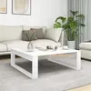 Image de Table basse Blanc 100x100x35 cm Bois d'ingénierie