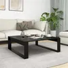 Image de Table basse Noir 100x100x35 cm Bois d'ingénierie