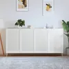 Image de vidaXL Kastdeuren met lamellen 4 st 99,3x59,4 cm grenenhout wit151177