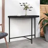 Image de vidaXL Table de jardin Noir 100x50x75 cm Résine tressée