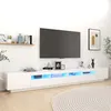 Image de Meuble TV avec lumières LED Blanc 300x35x40 cm