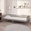 Image de Lit de jour sans matelas gris bois de pin massif 90x200 cm