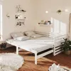 Image de vidaXL Lit coulissant Blanc Bois de pin massif 2x(90x200) cm
