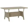 Image de Table de jardin Gris 120x70x66 cm Résine tressée