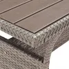 Image de Table de jardin Gris 120x70x66 cm Résine tressée