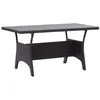 Image de vidaXL Table de jardin Noir 120x70x66 cm Résine tressée