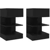 Image de Tables de chevet 2 pcs Noir 40x35x65 cm
