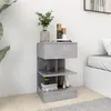 Image de Table de chevet Gris béton 40x35x65 cm Bois d'ingénierie