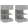 Image de Tables de chevet 2 pcs Gris béton 40x35x65 cm