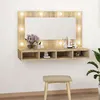 Image de Armoire à miroir avec LED Chêne sonoma 90x31,5x62 cm