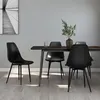 Image de Lot de 4 chaise vidaxl en polypropylene non empilable non pliable interieur H. 84 cm noir