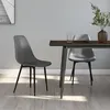 Image de Lot de 2 chaise vidaxl interieur non pliable en polypropylene H. 84 cm gris