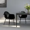 Image de Lot de 2 chaise vidaxl interieur non pliable H. 84 cm en polypropylene noir