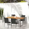 Image de Chaises de jardin 4 pcs Acier et textilène Noir