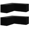 Image de Salon de jardin Vidaxl polyethylene noir 2 pieces