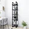 Image de Bibliothèque à 5 niveaux Gris 40x30x175 cm Bois ingénierie