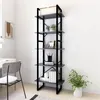 Image de Bibliothèque à 5 niveaux Gris 60x30x175 cm Bois ingénierie