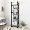 Image de vidaXL Boekenkast met 5 schappen 60x30x175 cm bewerkt hout betongrijs3081982