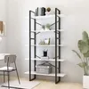 Image de vidaXL Bibliothèque à 5 niveaux Blanc 100x30x175 cm Bois d'ingénierie3081998
