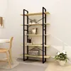 Image de vidaXL Boekenkast met 5 schappen 100x30x175 cm massief grenenhout3082003