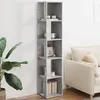 Image de Armoire d angle Gris béton 33x33x164,5 cm Bois d ingénierie