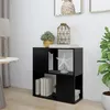 Image de Bibliothèque Noir 60x24x63 cm Bois d ingénierie