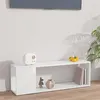 Image de Meuble TV Blanc brillant 100x24x32 cm Bois d ingénierie
